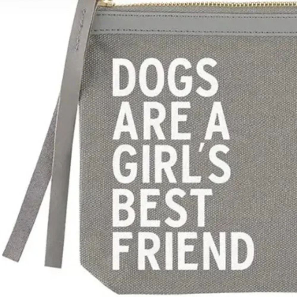 Dogs Are a Girls Best Friend Canvas Pouch